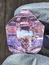 Load image into Gallery viewer, glass persephone sacred geometry pendant