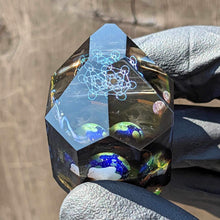 Load image into Gallery viewer, fully faceted earthly planet pendant