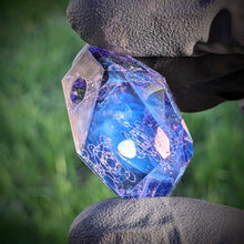 Load image into Gallery viewer, fully faceted cfl glass pendant