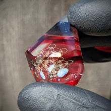 Load image into Gallery viewer, red mini faceted pendant