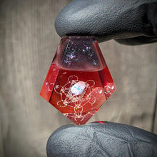 Load image into Gallery viewer, red mini faceted pendant