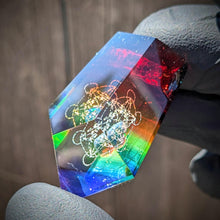 Load image into Gallery viewer, fully faceted rainbow color fade pendant
