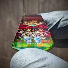 Load image into Gallery viewer, fully faceted rainbow color fade pendant