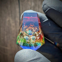Load image into Gallery viewer, fully faceted rainbow color fade pendant