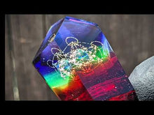 Load and play video in Gallery viewer, fully faceted rainbow color fade pendant