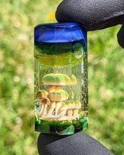 Load image into Gallery viewer, glass mushroom cluster pendant with geometrical pattern