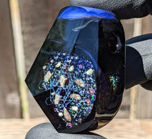 Load image into Gallery viewer, glass with mineral encasements pendant