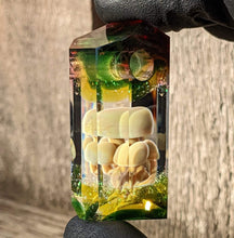 Load image into Gallery viewer, glass many mushrooms pendant