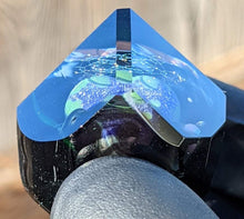 Load image into Gallery viewer, earthly planet with flower of life and opal moon glass pendant