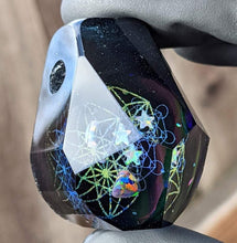 Load image into Gallery viewer, geometrical patterns with star, moon & triangle opals