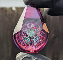 Load image into Gallery viewer, circular metatrons with star, moon & alien head shaped opals