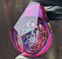 Load image into Gallery viewer, circular metatrons with star, moon & alien head shaped opals