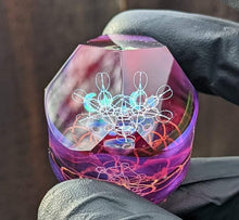 Load image into Gallery viewer, circular metatrons with star, moon & alien head shaped opals