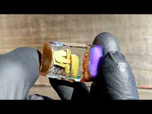 Load and play video in Gallery viewer, green glass mushroom cluster pendant