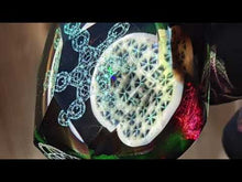 Load and play video in Gallery viewer, faceted pendant with millifiore coin and sacred geometry