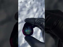 Load and play video in Gallery viewer, multi colored dichroic metatrons with fire opals facet pendant