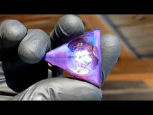 Load and play video in Gallery viewer, purple glass triangle pendant