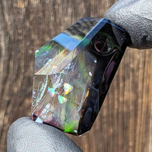 Load image into Gallery viewer, double metatrons cube fully faceted pendant with opal inlays
