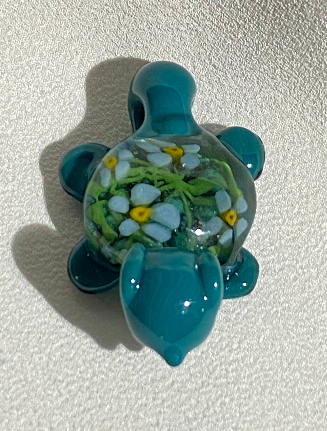 forget me not turtle pendant