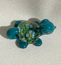 Load image into Gallery viewer, forget me not turtle pendant
