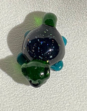 Load image into Gallery viewer, glass galaxy turtle pendant
