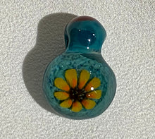 Load image into Gallery viewer, glass sunflower pendant
