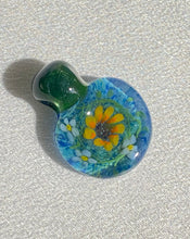 Load image into Gallery viewer, sunflower with forget-me-nots pendant
