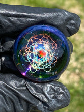 Load image into Gallery viewer, triple rainbow metatrons marble

