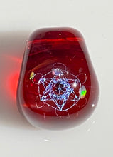 Load image into Gallery viewer, red glass sacred geometry pendant
