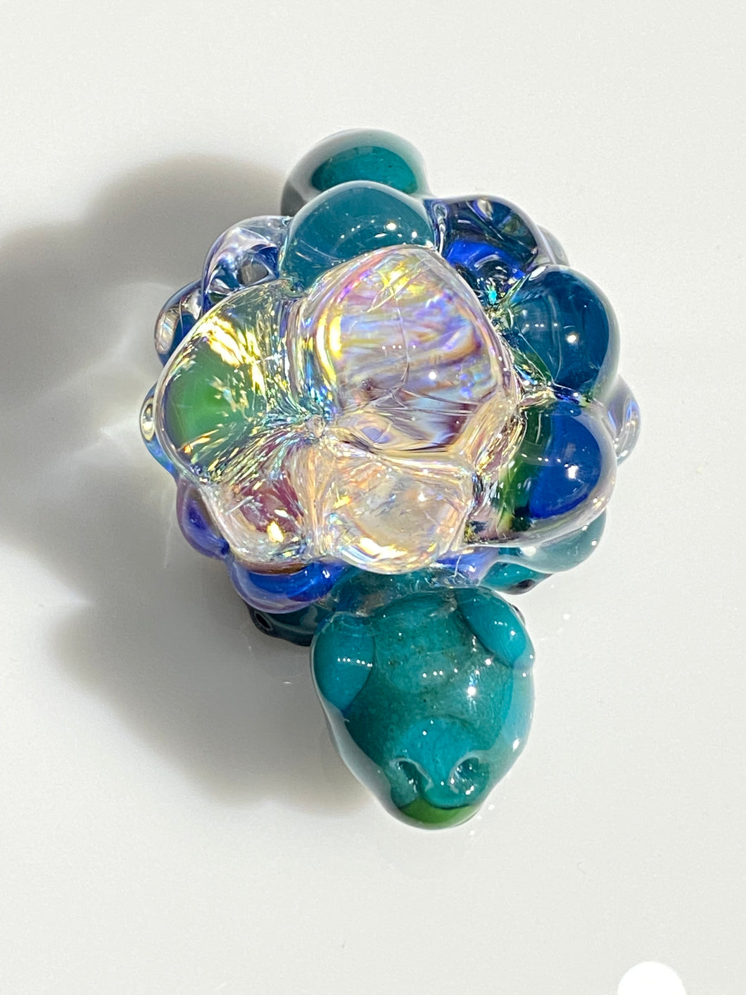 glass turtle sculpture pendant