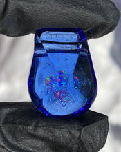 Load image into Gallery viewer, metatrons cube encased in blue glass pendant

