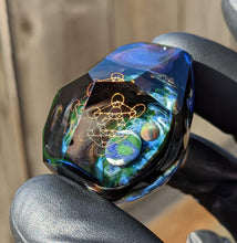 Load image into Gallery viewer, faceted earthly planet pendant
